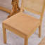 Ensemble de 2 chaises de salle à manger en rotin de style Mid-Century moderne avec dossier en canne et structure en bois massif, brun clair
