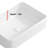 Vessel Sink Rectangular Above Counter White Porcelain Ceramic Modern Bathroom Vanity Sink Rectangle Art Basin