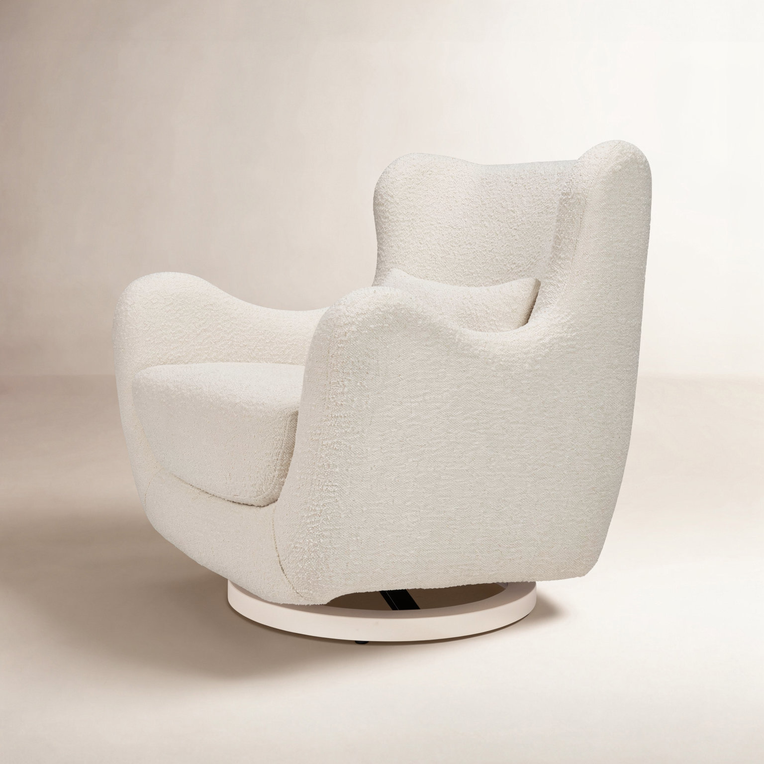Solstice Swivel Glider, Ivory Boucle