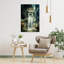 Mystical Guardian Waterfall Dramatic Mystical Serene Dog Lion Landscape Nature Wall Art Print 1 Piece Wrapped Canvas Wall Art-1229865365
