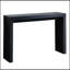 Console moderne noire avec un design nervuré, élégant et fonctionnel pour n'importe quel vestibule ou salon