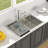 30" L x 22" W Drop-in Kitchen Sink 16 Gauge Stainless Steel Single Bowl Kitchen Sink with Kitchen Faucet Sink