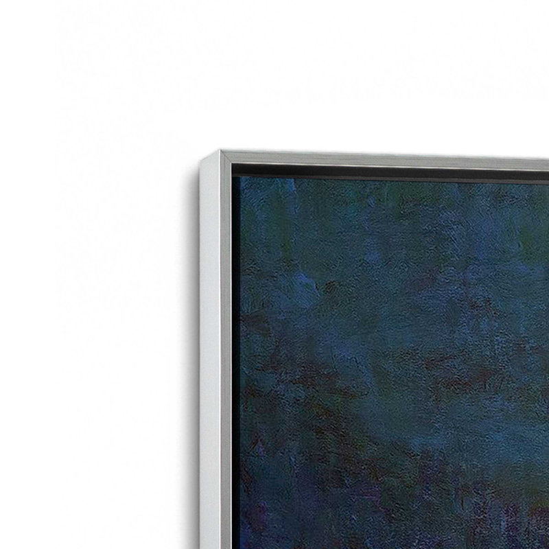 " Riverside Journey " by Carol Strock Wasson, Polished Chrome Floater Framed, 10" H x 14" W x 1.75" D