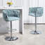 2 pièces tabourets de bar pivotants en tissu bleu 360 - Hauteur réglable avec dossier tissé et repose-pieds pour îlot de cuisine, pub, café de 2 repose-pieds, café, pub
