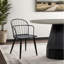 Chaise d'appoint à cadre industriel en acier avec assise en bois et profil mince