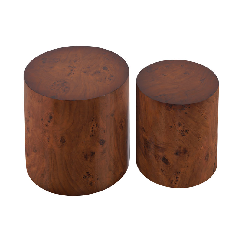 Ensemble de tables basses gigognes Eames, Noyer