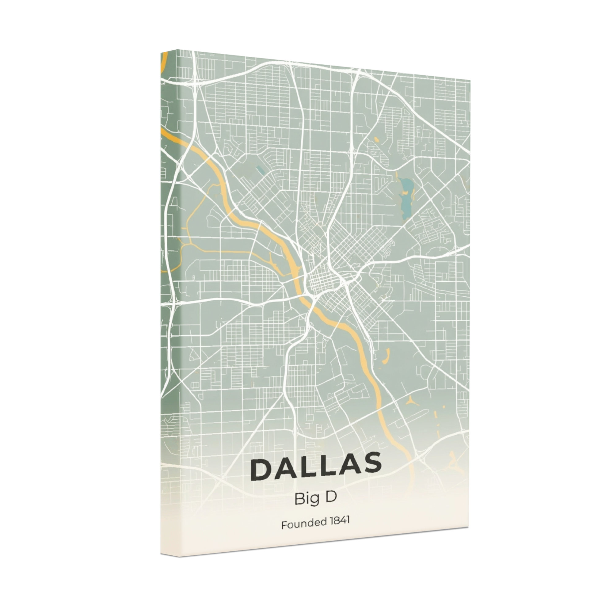 Latitude Run® Scenic & Cityscapes Dallas City Map Art Print Design ...