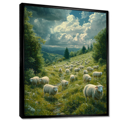 Sobel Sheep On The Hillside - Sheep, impressions sur toile