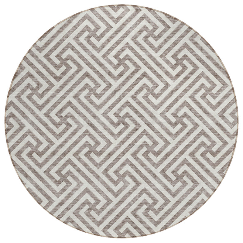 Tapis rond ivoire 8 po