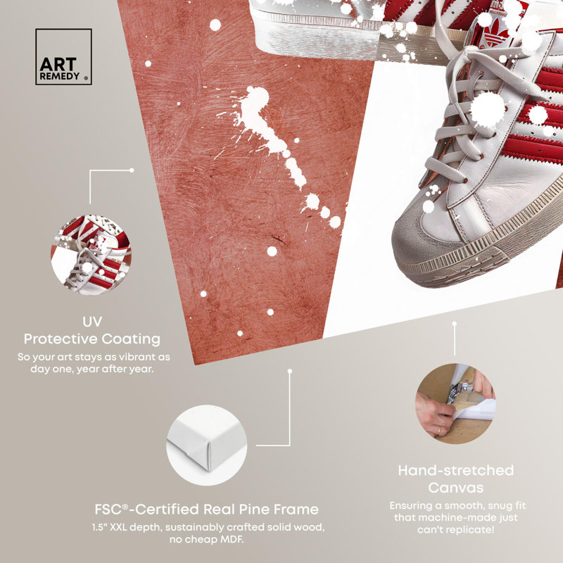 Be A Legend Red Sneaker Pair Canvas Art, 15" x 10"