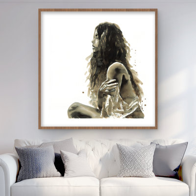 Woman in Sepia - Figurative Framed Matted Print