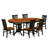 7 Piece kitchen table Set for 4 Includes an Oval Dining Room Table with Butterfly Leaf and 6 Dining Chairs, Black Cherry-25226573-49667082