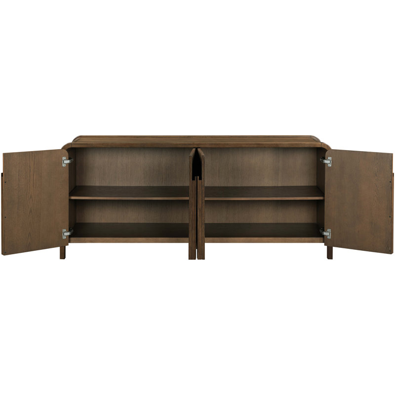 Esai Oak Veneer And Solid Wood Sideboard / Buffet, Brown