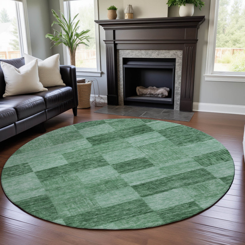 Tapis géométrique de qualité supérieure lavable à la machine Krause AMF1139, Rond 8 pi