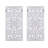 2 Distressed Wood Wall Decor - Lotus Flower Matte White Wash Interior