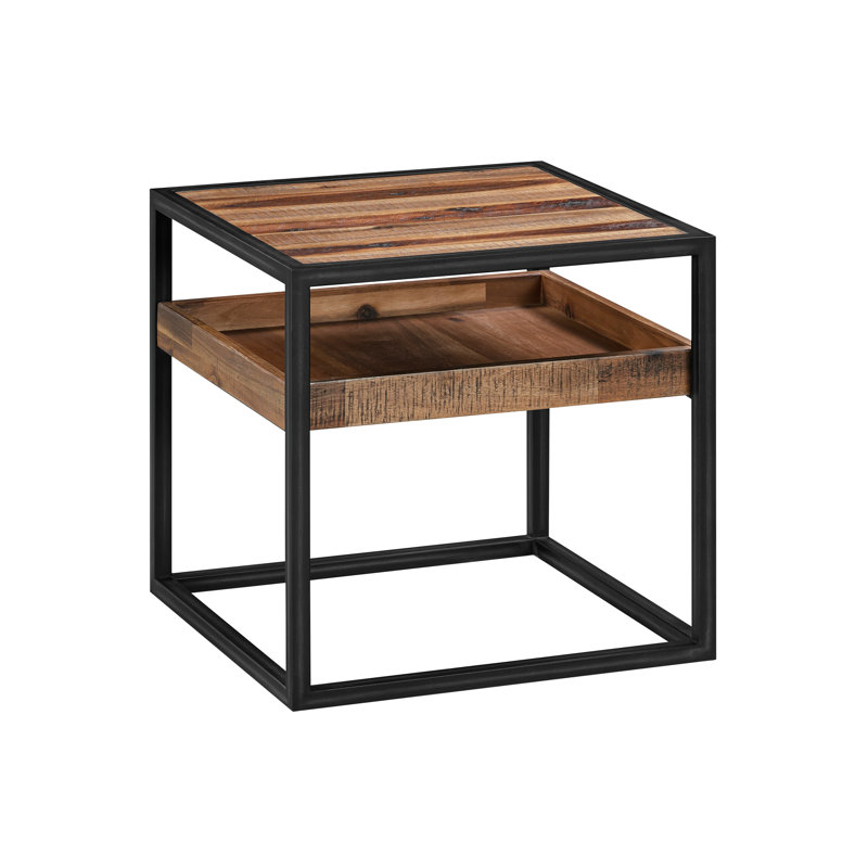 Solid Wood Top End Table