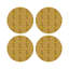Sous-verres ronds en cuir vegan