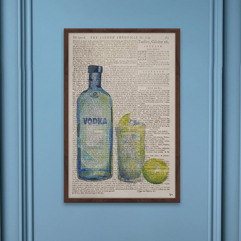 «Vodka Poured» par Eyre Tarney - reproduction de cadre photo, H 18 po x l 12 po x P 1,5 po