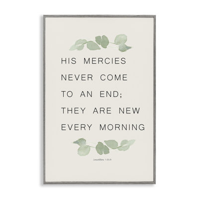 Mercies New Every Morning Framed Giclee, design by Lucille Price