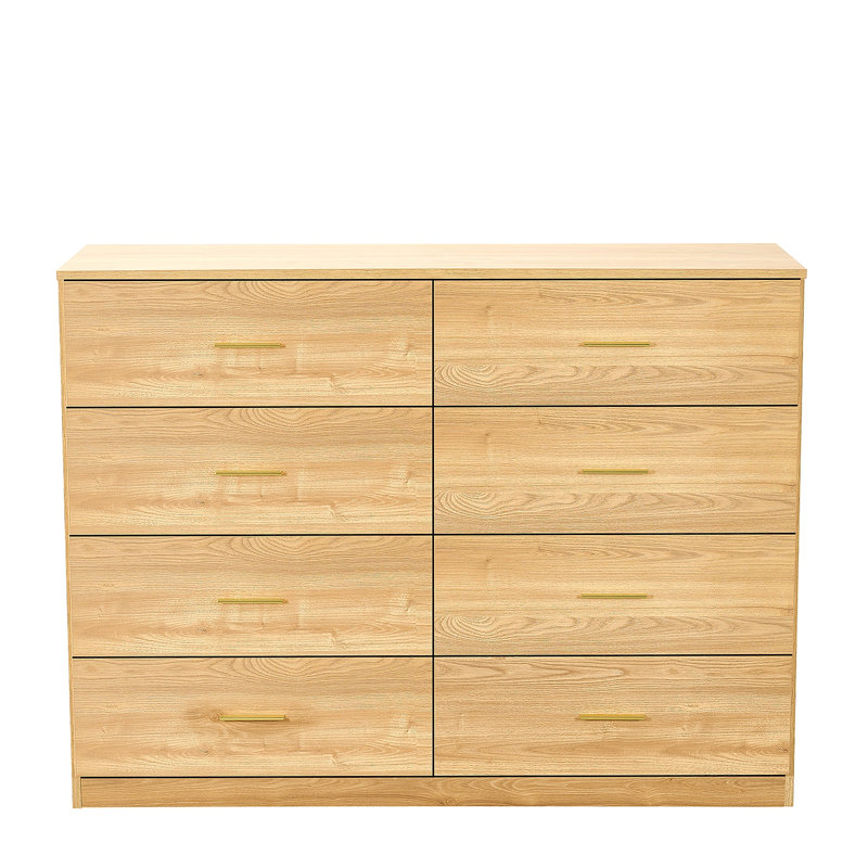 Commode moderne à 8 tiroirs pour la chambre à coucher - Vaste commode de rangement, robuste et sécuritaire