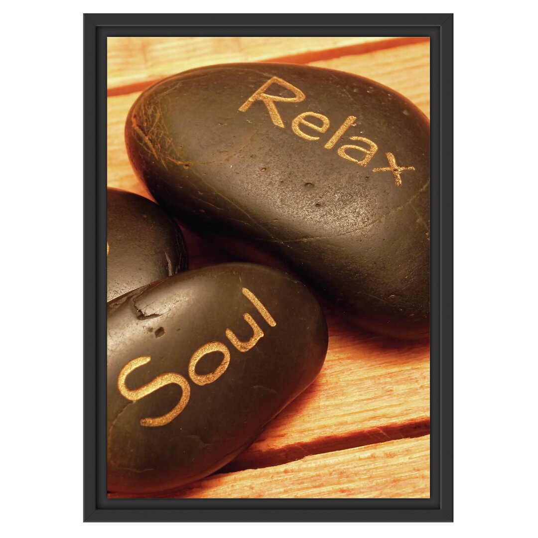 Gerahmtes Wandbild Wellness Body Soul Relax