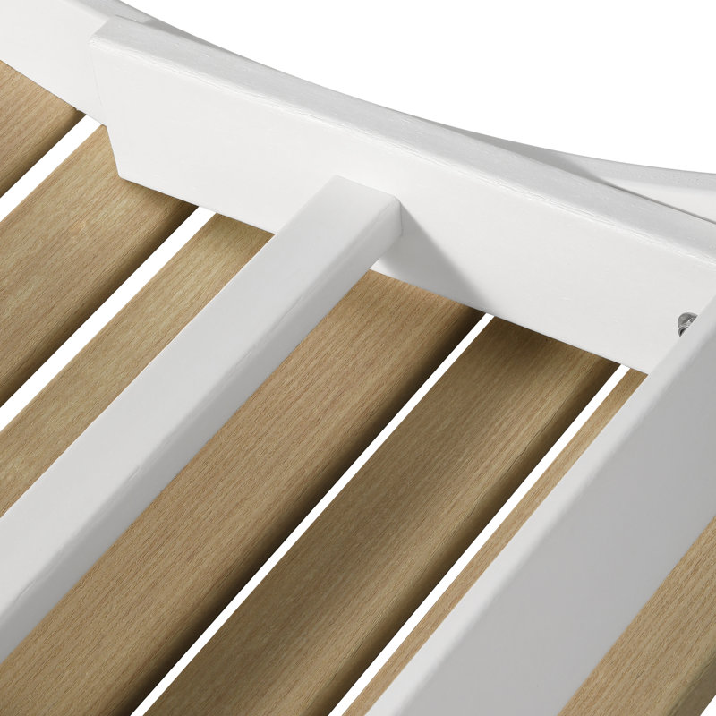 Repose-pieds Adirondack, blanc, Blanc / brun clair