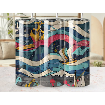 Choose Handmade Tumblers 591 mL Vacuum Insulated Stainless Steel (18/8) Travel Tumbler with Straw