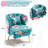 Lemley Floral Velvet Barrel Accent Chair With Lumbar Pillow - Mid Century Modern Upholstered Small Space Reading Chair With Gold Metal Legs For Living Room, Bedroom-1966262971-1966262972