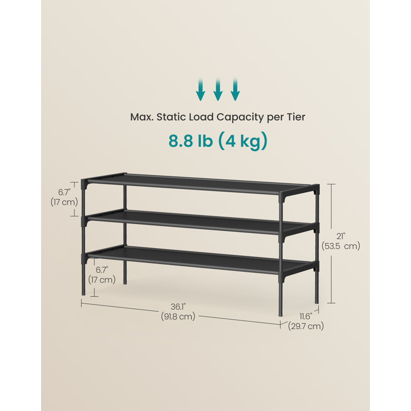 15 Pair Stackable Shoe Rack