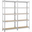  2PCS 5 Tiers Metal Storage Shelf 180 cm Height -697315099