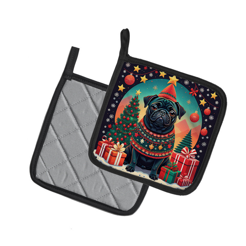 Paire de porte-casseroles noir carlin