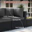 Ensemble de conversation pour patio en osier pour 6 personnes avec coussins, table basse et table de foyer d'extérieur 44 po Caradog-1396432009