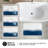 15.35 In. X 23.62 In. Diatomaceous Earth Bath Mat, Super Absorbent Non-Slip Diatomite Stone Bath Mat, Blue And White