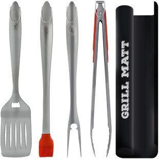 Kaluns Grill Set, 21 Piece Grilling Utensils Set, Stainless Steel