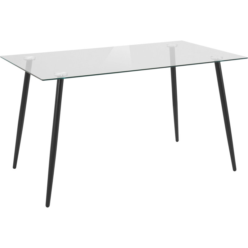 Milagro Rectangular Glass Top Dining Table