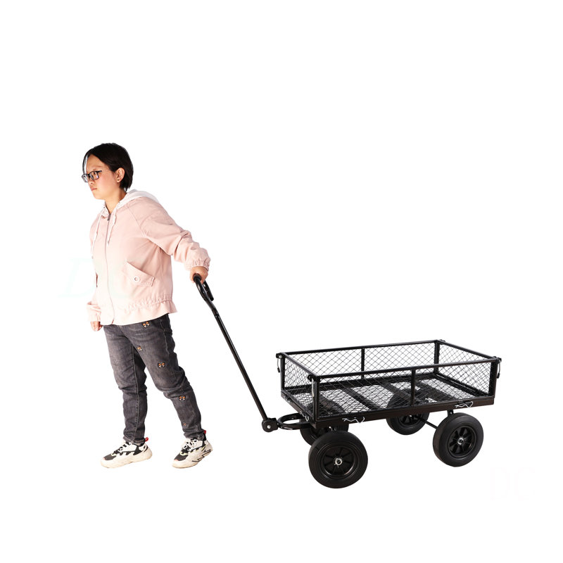 (Chariot de chariot à roues solide noir)