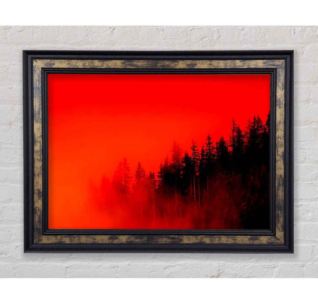 Red Mist Woodland - Einzelner Bilderrahmen Kunstdrucke