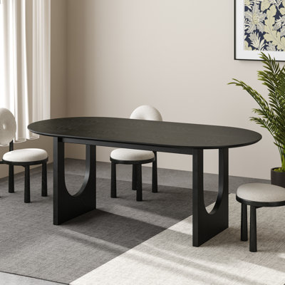 79" Soild Wood Dining Table Oval Kitchen Tables
