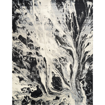 Emaree Finch Machine Woven Abstract Area Rug