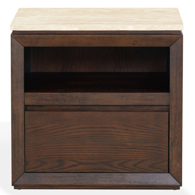 Alaura Travertine Top Nightsta