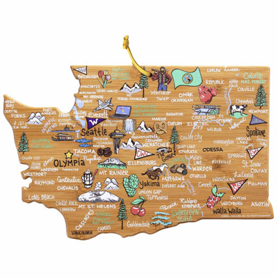 Washington Cutting & Serving Board with Artwork by Fish Kiss