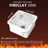 Fireclay 18 in. White Bar Sink Undermount/Drop in Kitchen Sink Single Bowl Farm Sink Small Prep Wet RV Sink with Accessories