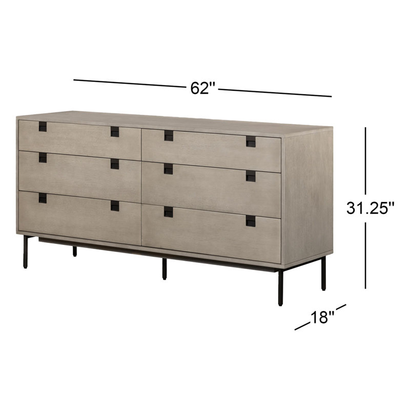 Carly 6 - Drawer Dresser