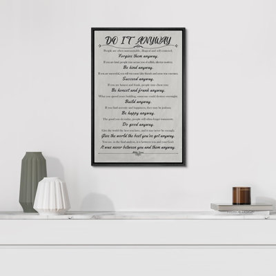 " Kindness and Compassion Quote Mother Teresa's Do It Anyway " Print