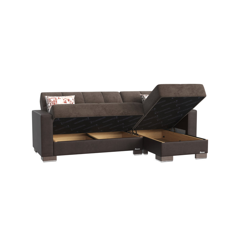 Chaise longue convertible avec rangement PrimeNest NimbusFlow
