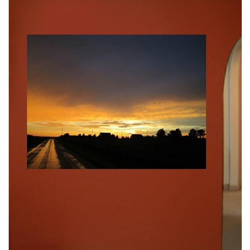 Décalcomanie murale coucher de soleil, H 18 po x l 24 po