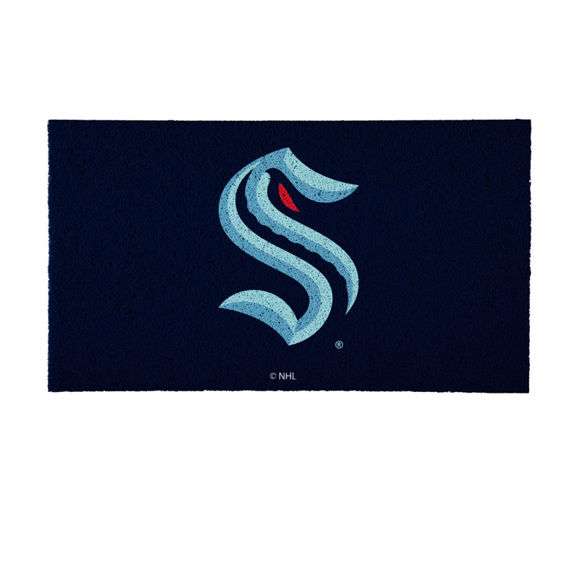 Tapis polychrome en PVC, 16 po x 28 po, Seattle Kraken