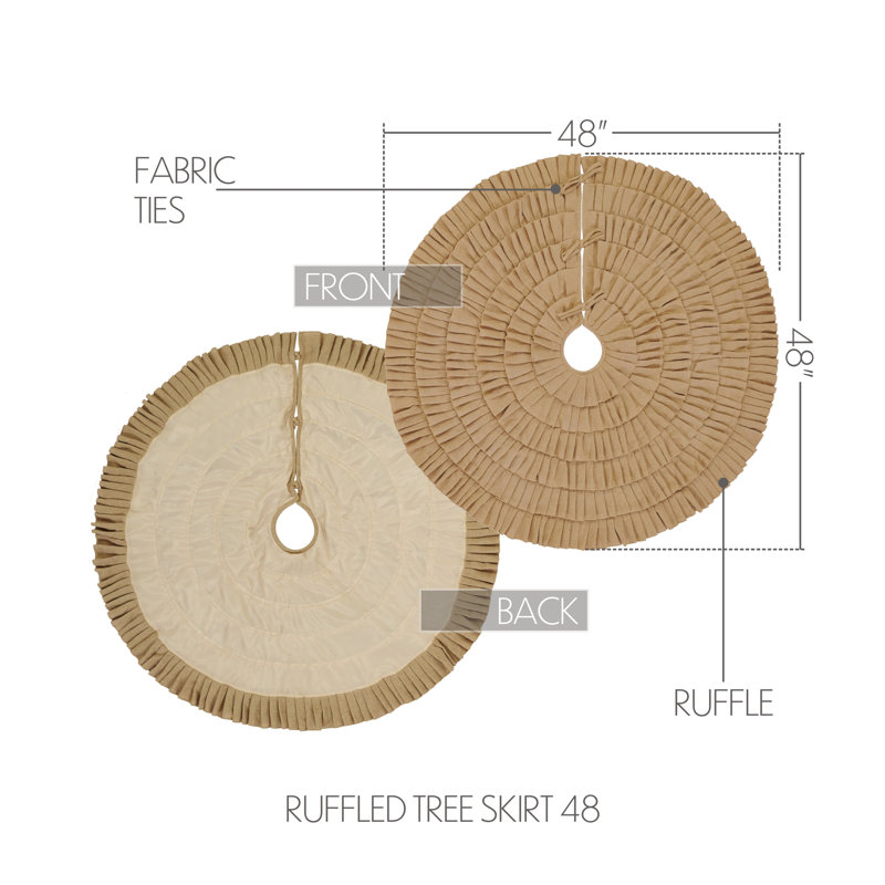 Festive Finds Burlap Tree Skirt, Natural