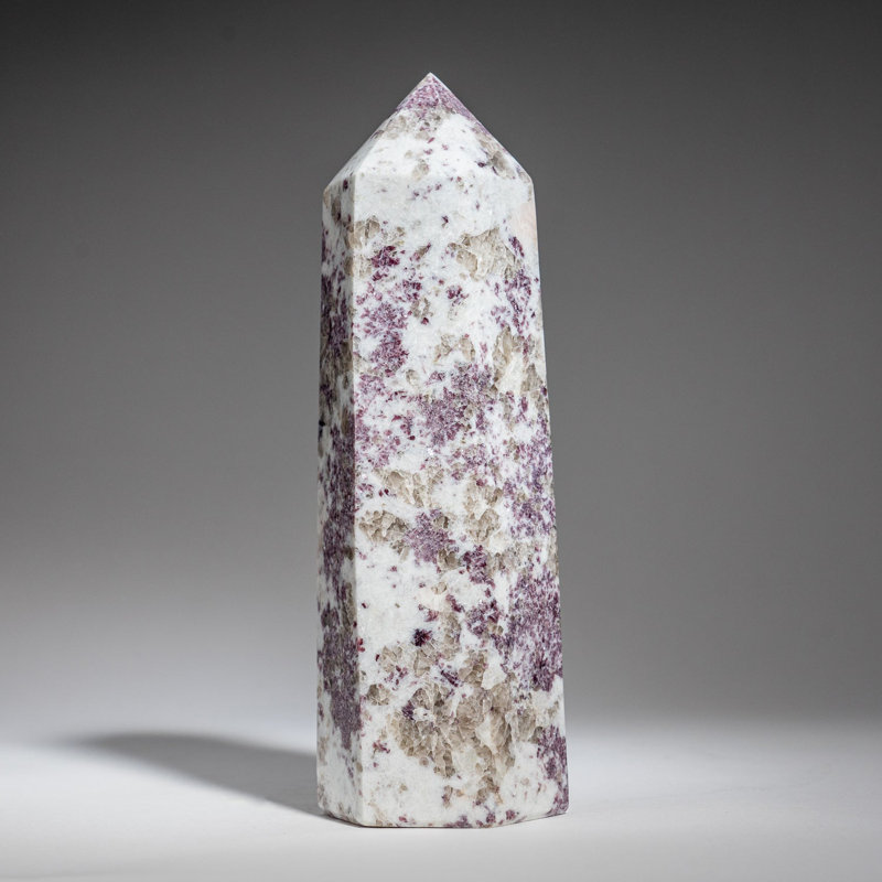 Polished Ruby in Quartz Point from India (1.3 lbs), 8.25'' H X 2.75'' W X 2.75'' D
