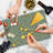 Ambesonne Geometric Cutting Board Large Size Patchwork Art Rhombus Multicolor